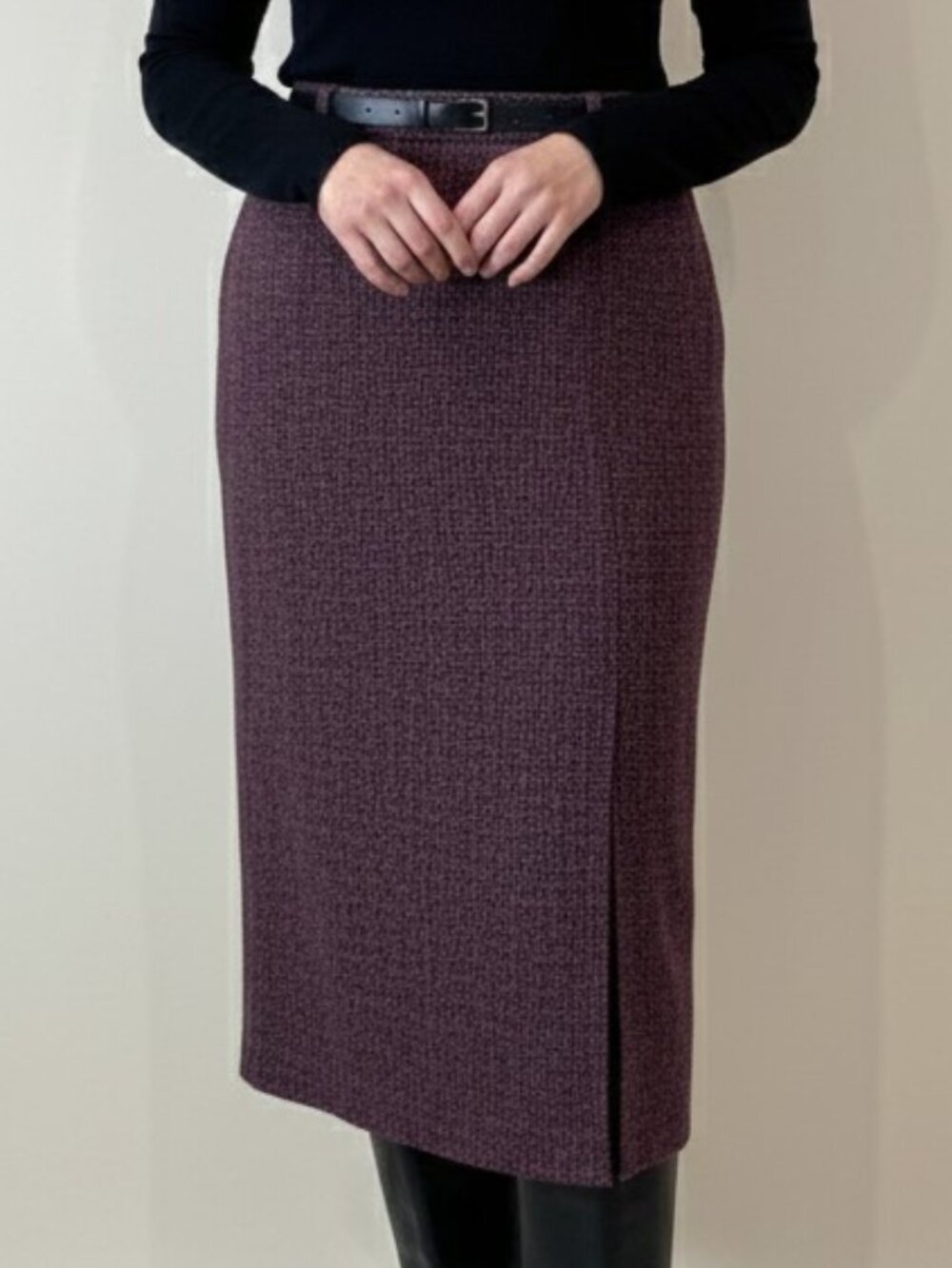 Jessica Petites Pencil Skirt Purple Black 16P - Picture 2 of 8